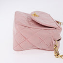 CHANEL Ketten-Diana-Schultertasche Leder Rosa Gold CC Auth 142311-4