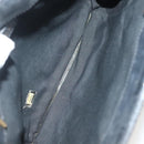 CHANEL Chain Tote Bag Canvas Black Gold CC Auth 142312-10