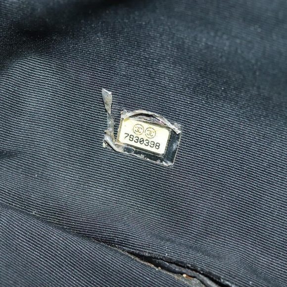 CHANEL Chain Tote Bag Canvas Black Gold CC Auth 142312