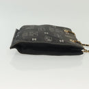 CHANEL Chain Tote Bag Canvas Black Gold CC Auth 142312-3