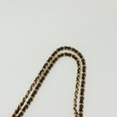 CHANEL Chain Tote Bag Canvas Black Gold CC Auth 142312-8