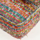 CHANEL Double Flap Matelasse 25 Chain Bag tweed Multicolor Gold CC Auth 142314M-15