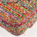 CHANEL Double Flap Matelasse 25 Chain Bag tweed Multicolor Gold CC Auth 142314M-17