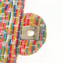 CHANEL Double Flap Matelasse 25 Chain Bag tweed Multicolor Gold CC Auth 142314SM-10