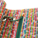 CHANEL Double Flap Matelasse 25 Chain Bag tweed Multicolor Gold CC Auth 142314M-20