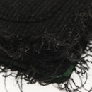 CHANEL Chain Wallet Tweed Black Silver CC Auth 142315-14