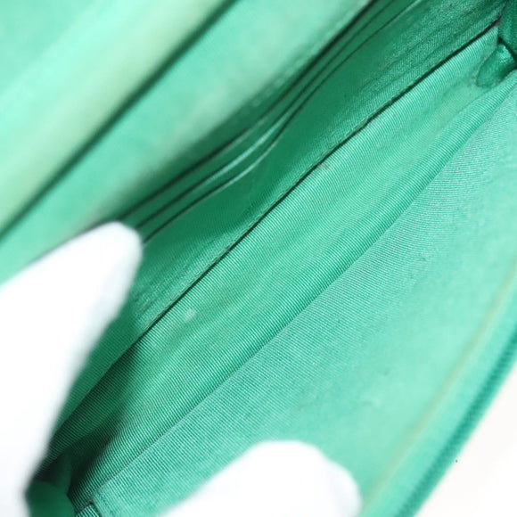 CHANEL Chain Wallet Tweed Black Silver CC Auth 142315