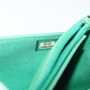 CHANEL Chain Wallet Tweed Black Silver CC Auth 142315-22