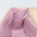 CHANEL Choco Bar 2.55 Shoulder Bag tweed 2way Beige Gold CC Auth 142316-21