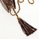 CHANEL COCO Mark Chain Shoulder Bag Caviar Skin Bronze Gold CC Auth 142318V-9