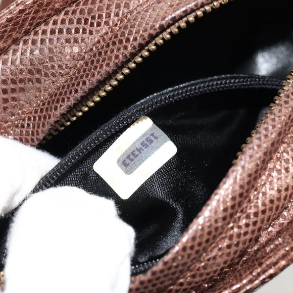 CHANEL COCO Mark Chain Shoulder Bag Caviar Skin Bronze Gold CC Auth 142318V