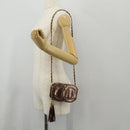 CHANEL COCO Mark Chain Shoulder Bag Caviar Skin Bronze Gold CC Auth 142318V-25