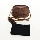 CHANEL COCO Mark Chain Shoulder Bag Caviar Skin Bronze Gold CC Auth 142318V-12