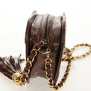 CHANEL COCO Mark Chain Shoulder Bag Caviar Skin Bronze Gold CC Auth 142318V-4