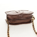 CHANEL COCO Mark Chain Shoulder Bag Caviar Skin Bronze Gold CC Auth 142318V-6