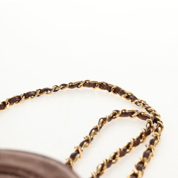 CHANEL COCO Mark Chain Shoulder Bag Caviar Skin Bronze Gold CC Auth 142318V