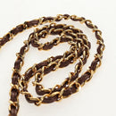 CHANEL COCO Mark Chain Shoulder Bag Caviar Skin Bronze Gold CC Auth 142318V-8