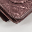 CHANEL Chain Matelasse 2.55 Shoulder Bag Leather Pink Silver CC Auth 142319V-16