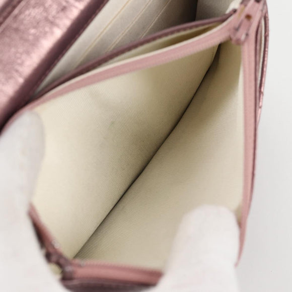 CHANEL Chain Matelasse 2.55 Shoulder Bag Leather Pink Silver CC Auth 142319V