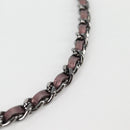 CHANEL Chain Matelasse 2.55 Shoulder Bag Leather Pink Silver CC Auth 142319V-9