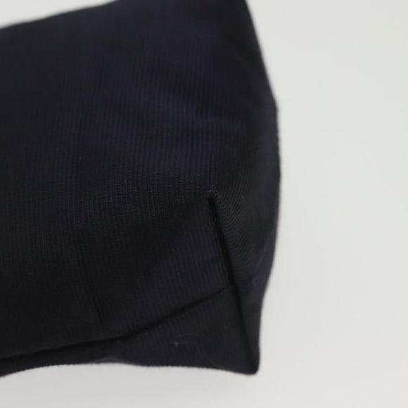 CELINE Pouch Canvas Navy Gold Auth 142320