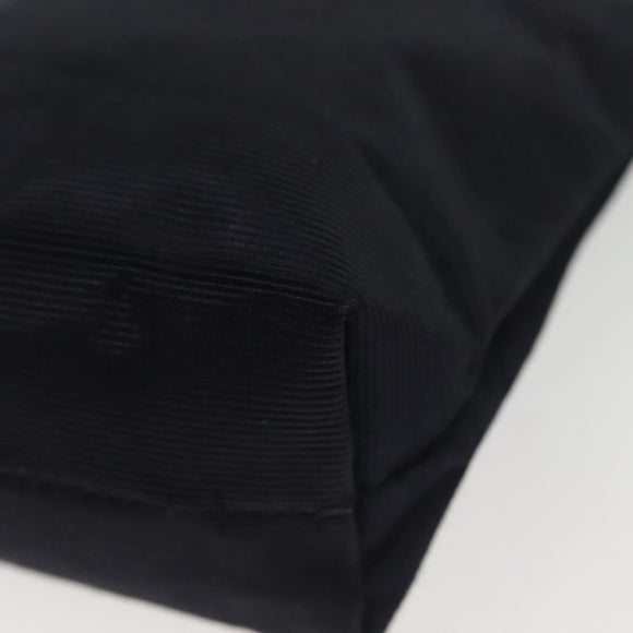 CELINE Pouch Canvas Navy Gold Auth 142320