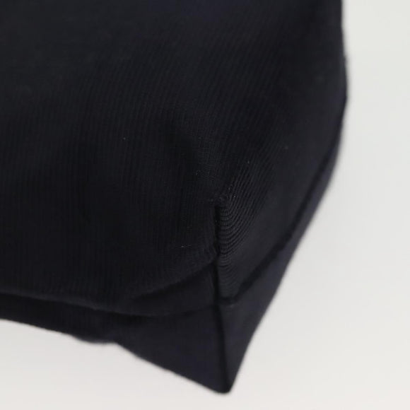 CELINE Pouch Canvas Navy Gold Auth 142320