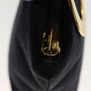 CELINE Pouch Canvas Navy Gold Auth 142320-11