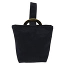 CELINE Pouch Canvas Navy Gold Auth 142320-2