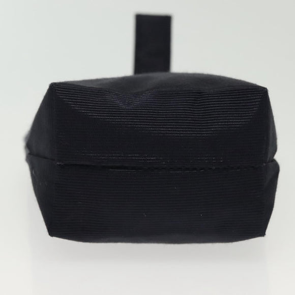 CELINE Pouch Canvas Navy Gold Auth 142320