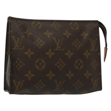 LOUIS VUITTON Monogram Poche Toilette 19 Pouch M47544 LV Auth 142328
