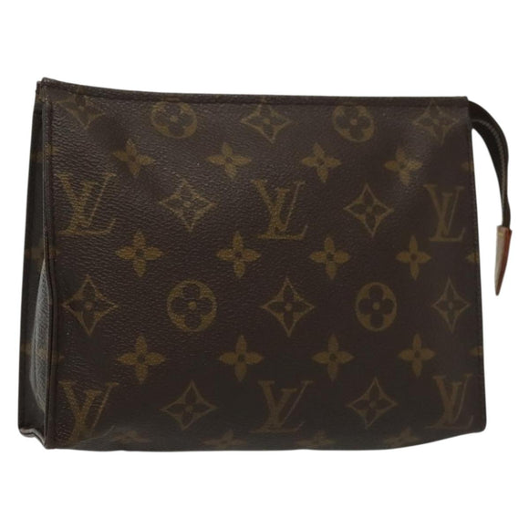 LOUIS VUITTON Monogram Poche Toilette 19 Pouch M47544 LV Auth 142328