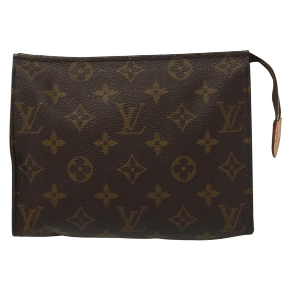 LOUIS VUITTON Monogram Poche Toilette 19 Pouch M47544 LV Auth 142328