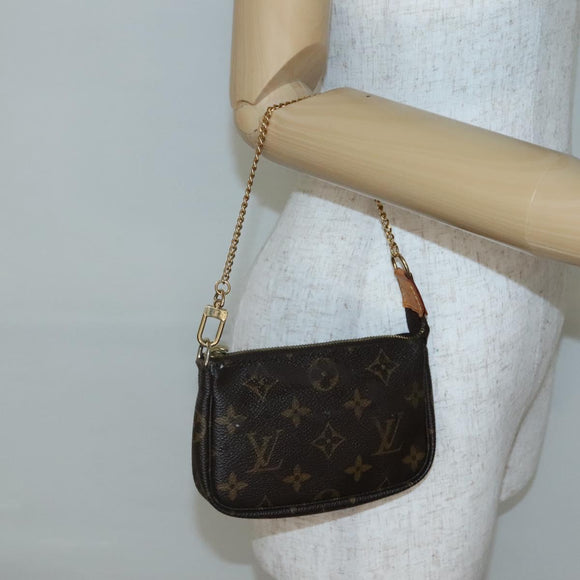 LOUIS VUITTON Monogram Mini Pochette Accessoires Pouch M58009 LV Auth 142329