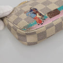 LOUIS VUITTON Damier Azur Mini Pochette Accessoires Pouch N41669 LV Auth 142332-14
