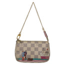 LOUIS VUITTON Damier Azur Mini Pochette Accessoires Pouch N41669 LV Auth 142332-13