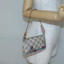 LOUIS VUITTON Damier Azur Mini Pochette Accessoires Pouch N41669 LV Auth 142332-21