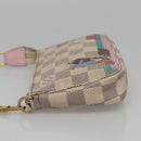 LOUIS VUITTON Damier Azur Mini Pochette Accessoires Pouch N41669 LV Auth 142332-3