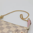LOUIS VUITTON Damier Azur Mini Pochette Accessoires Pouch N41669 LV Auth 142332-8