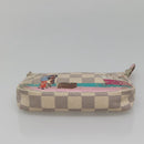 LOUIS VUITTON Damier Azur Mini Pochette Accessoires Pouch N41669 LV Auth 142332-5