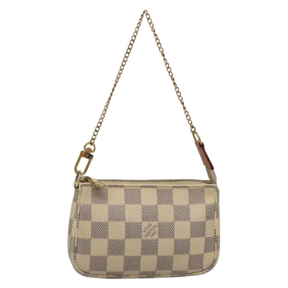 LOUIS VUITTON Damier Azur Mini Pochette Accessoires Pouch N63005 LV Auth 142334