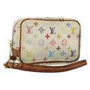 LOUIS VUITTON Monogram Multicolor Trousse Wapity Pouch White M58033 Auth 142339-1