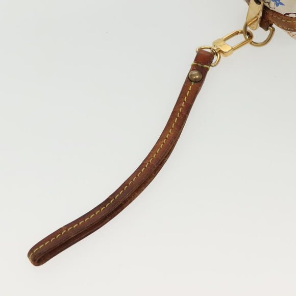 LOUIS VUITTON Monogram Multicolor Trousse Wapity Pouch White M58033 Auth 142339