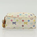 LOUIS VUITTON Monogram Multicolor Trousse Wapity Pouch White M58033 Auth 142339-11