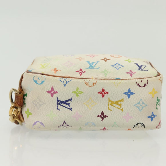 LOUIS VUITTON Monogram Multicolor Trousse Wapity Pouch White M58033 Auth 142339