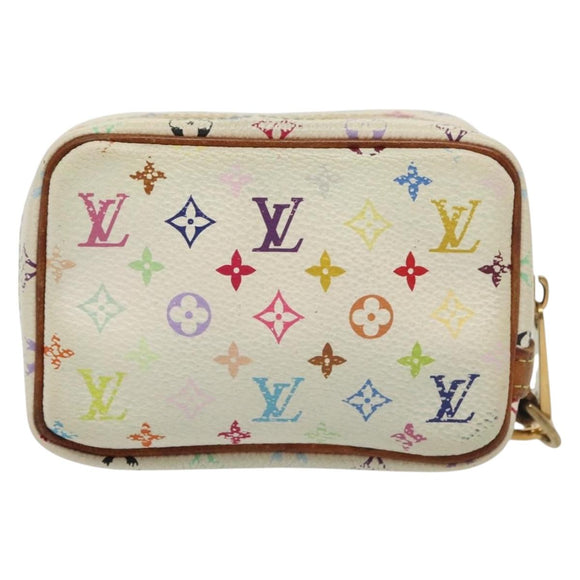 LOUIS VUITTON Monogram Multicolor Trousse Wapity Pouch White M58033 Auth 142339