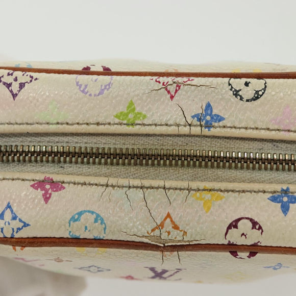LOUIS VUITTON Monogram Multicolor Trousse Wapity Pouch White M58033 Auth 142339