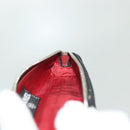 CHANEL Travel Line Pen Case Nylon Black Silver CC Auth 142341-11