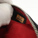 CHANEL Travel Line Pen Case Nylon Black Silver CC Auth 142341-12