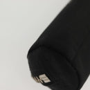 CHANEL Travel Line Pen Case Nylon Black Silver CC Auth 142341-7